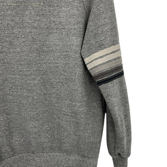 Aviator Nation Rugby Stitch Crew Sweatshirt Heather Gray Unisex Small Crew Neck - Picture 6 of 12
